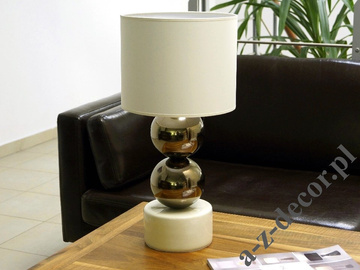 Gold and cream PERLA II bedroom lamp 51cm [AZ02101]