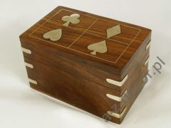 Decorative wooden box with cards [AZ01553]