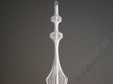 Lampa wisząca EMPEROR biała 20x92cm [AZ01593]