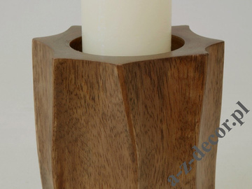 Wooden tealight candle holder 15cm [AZ01539]