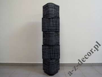 Lampa podłogowa z pięciu abażurów QUANTUM II czarna 33x130cm [AZ02224]