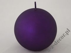 Violet velvet ball candle 10cm [AZ01862]