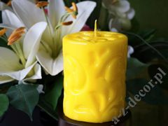 Yellow pillar fiorentino candle 8x10cm [AZ02185]