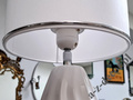 White COCOON table lamp 67cm with silver rings [AZ02754]