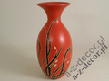 Czerwony wazon ceramiczny ORVIN 17x37cm [AZ01049]