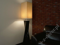 TWISS floor lamp in black with gold shade 168cm [AZ02686]