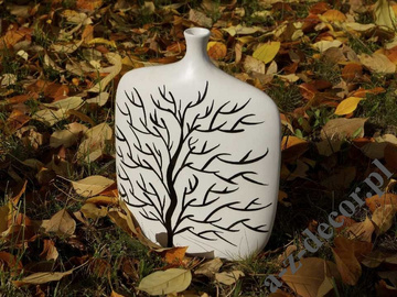 INGRID white ceramic vase 30cm [AZ00758]