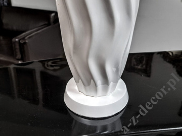 White COCOON table lamp 67cm with silver rings [AZ02754]