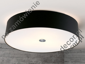 Black HOOP Cromado ceiling lamp 52cm [AZ02583]