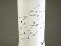 Wysoki biały wazon ceramiczny 58cm [AZ01907]