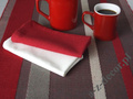 Red rib cotton table runner 140cm [AZ02139]