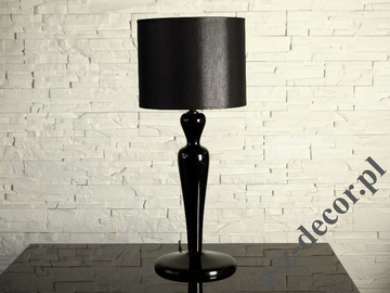NIGRA SLIM black wooden table lamp 58cm [AZ02105]