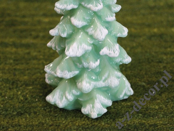 Markowa turkusowa świeca choinka 15cm [AZ02151]