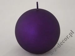 Świeca kula fioletowy velvet 10cm [AZ01862]