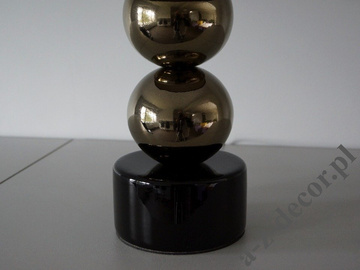 PERLA II gold bedroom lamp 56cm with black lampshade [AZ02689]