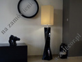 TWISS floor lamp in black with gold shade 168cm [AZ02686]