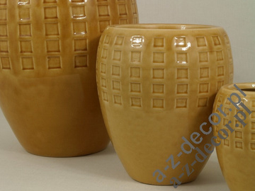 Earthenware planters D32xH35cm S/3 [AZ00140]