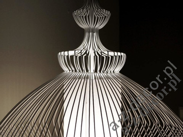 Duża lampa wisząca OPIUM LG biała 60x70cm [AZ02462]