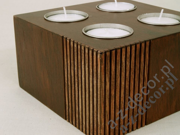 Pillar candle holder 14x14x8cm [AZ01056]