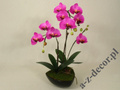 Orchidea w czarnej doniczce lawendowa 62cm [AZ01848]