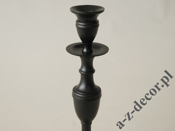 Black metal candle holder 34cm [AZ01955]