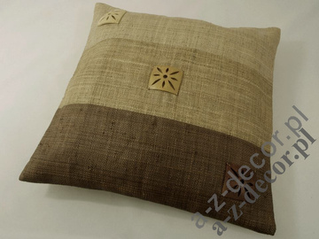 Raffia cushion cover 45x45cm with coco design [AZ00020]