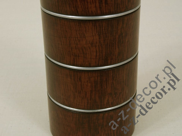 Świecznik drewniany z metalem 15cm [AZ00245]
