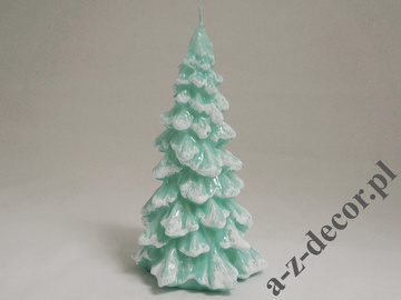 Świeca choinka turkusowa 23cm [AZ02153]