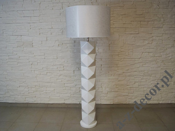 Biała ceramiczna lampa podłogowa DIAMS 140cm [AZ02479]