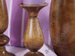 Toczony świecznik drewniany 25cm  [AZ01536]