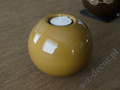 Kulisty brązowy świecznik ceramiczny 12cm [AZ02555]