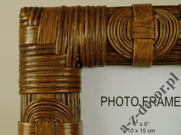 Rattan photo frame 22cm [AZ00503]