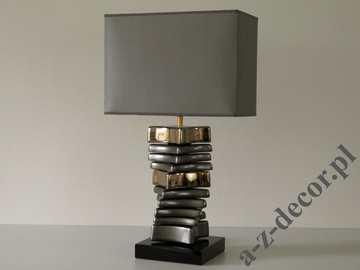 Szaro złota lampa stołowa CAREA 60cm [AZ02601]