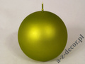 Limon green velvet ball candle 10cm [AZ01860]