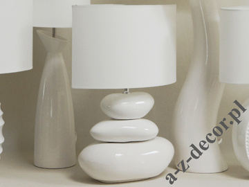 White KEIKO ceramic table lamp 55cm [AZ01892]
