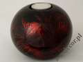 Świecznik ceramiczny czerwony 12cm [AZ01410]