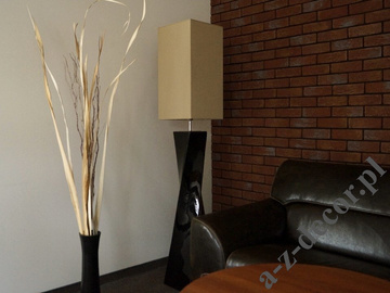 TWISS floor lamp in black with gold shade 168cm [AZ02686]