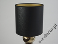 Złota lampka nocna PERLA II 56cm z czarnym abażurem [AZ02689]