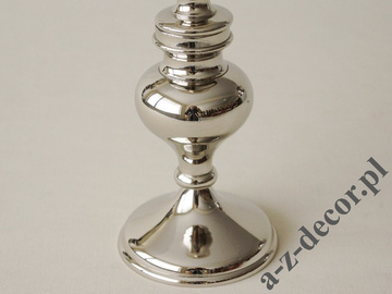 Klasyczny metalowy świecznik 27cm na grube świece [AZ01949]