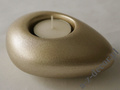 Mat gold ceramic T-light holder 12cm [AZ02037]