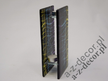 Glass T-light holder 12x6x24cm [AZ02268]