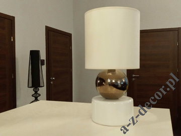 Cream and gold PERLA I bedroom lamp 39cm [AZ01096]