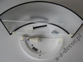 Nowoczesny czarno srebrny kinkiet 35cm [AZ02634]