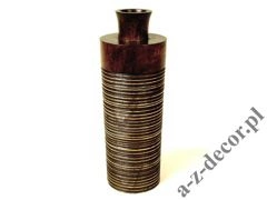 Wazon drewniany z prążkami 36cm [AZ00644]
