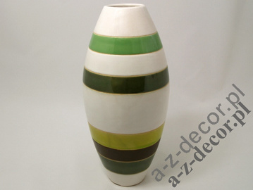 Earthenware vase with strips 37cm [AZ01134]