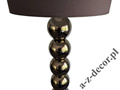 Lampa podłogowa PERLA IX ze złotymi kulami i brązowym abażurem CY 50x170cm [AZ02756]