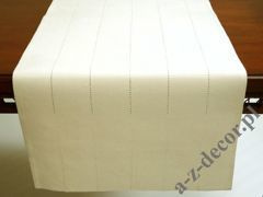 White cotton table runner 140cm [AZ02133]