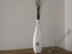 Nowoczesny biały wazon ceramiczny 47cm [AZ00807]