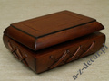 Wooden decorated box 17cm [AZ00520]