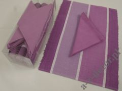 Violet cotton table set 12 pcs design5011 [AZ01240]